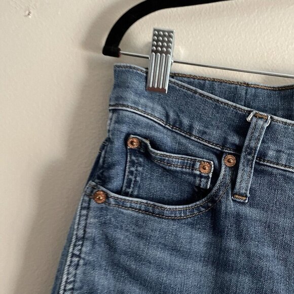 J.Crew Women 27 Denim Raw Hem High-Rise Button Fly Vintage Straight Eco Jean - Picture 6 of 12